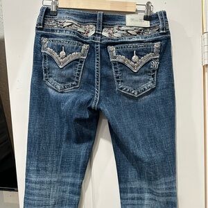 Miss Me -Dark Blue Denim Jeans size 28 , excellent condition!